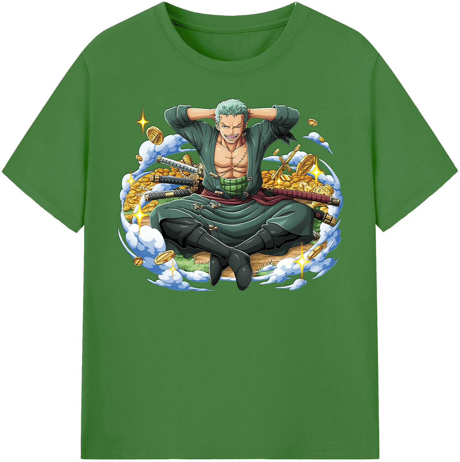ワンピース ロロノア・ゾロ ONE PIECE Roronoa Zoro レディースカジュアルプリントTシャツ（綿100％）